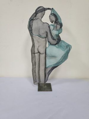 A-108 Man and Woman in Dance turquoise