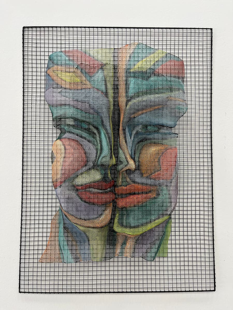 5- A pair of colorful faces