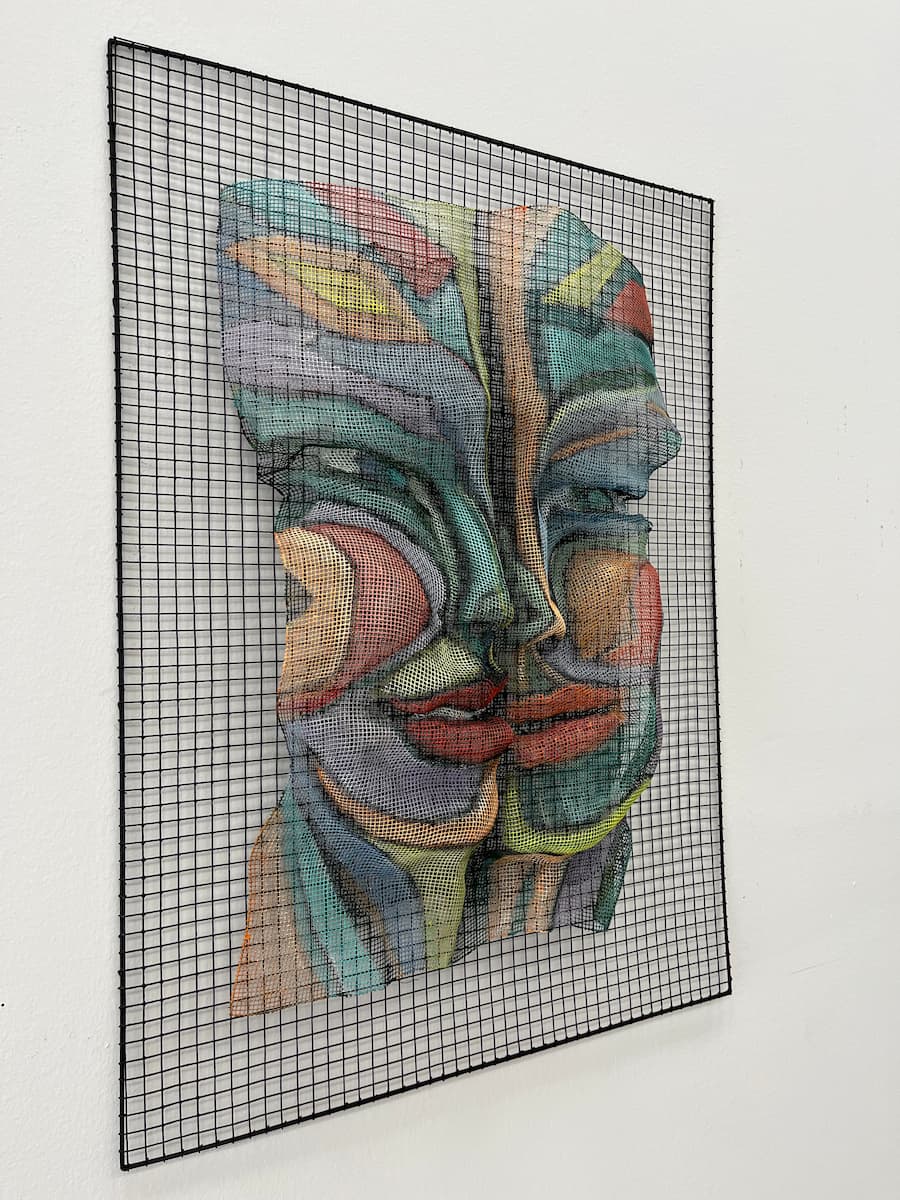 5- A pair of colorful faces - Image 2